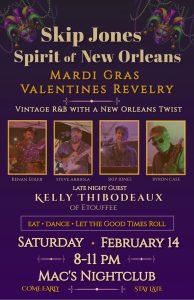 Skip Jones In Mac's: Skip Jones & The Spirit of New Orleans with special late ...